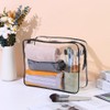 Jaczora 4PCS Clear Toiletry Bag, Carry on Airport Airline Compliant
