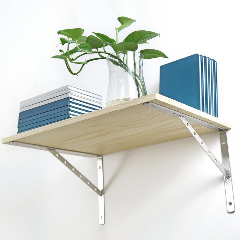 Dluno Solid Shelf Brackets 16 Inch, L Brackets Heavy Duty,