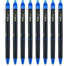 PILOT FriXion Synergy Clicker Erasable Gel Ink Pens, Extra Fine Point, Blue Ink, 8-pack (17849)