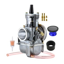 SVKZGFZ PWK 28mm Carburetor for Honda Kawasaki Suzuki Yamaha 50CC 125CC 150CC 250CC 500CC ATV Quad Scooter Dirt Pit Mini Bike Universal Engine Carb (with Blue Air Filter)