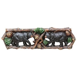 BLACK FOREST DECOR Pinecone Bears Cabinet Pulls - Set of 2