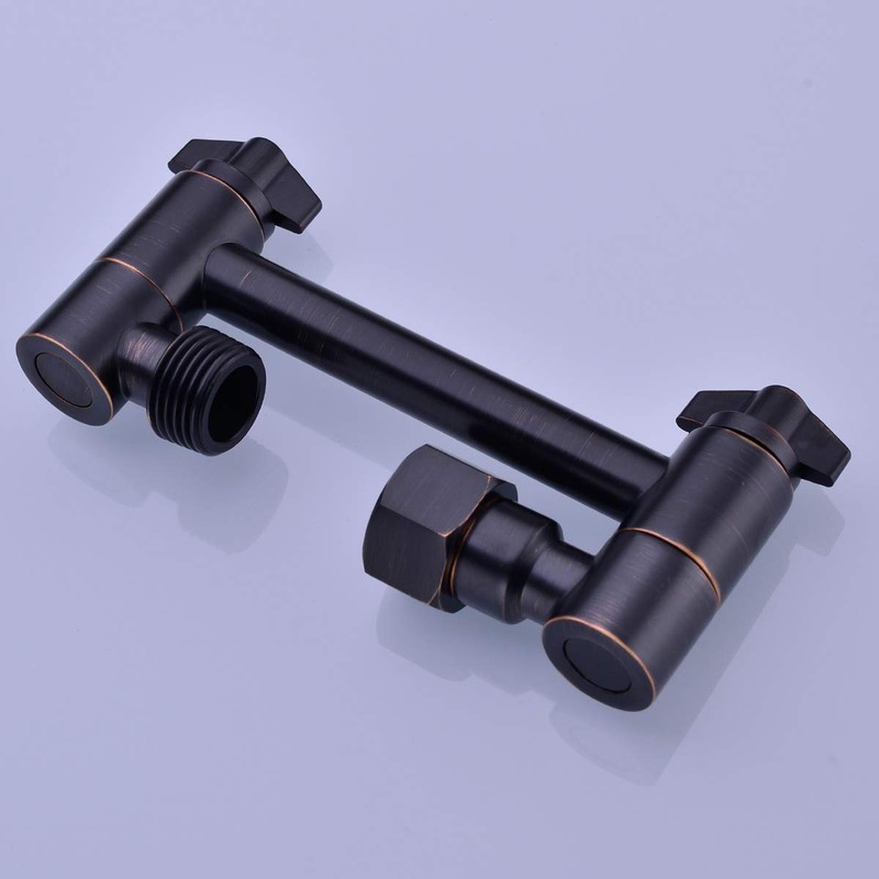 TRUSTMI Adjustable Shower Arm 4 Inch Brass Shower Head Combo
