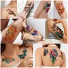 77 Sheets Temporary Tattoo, 17 Sheets Half Arm Flower Lion