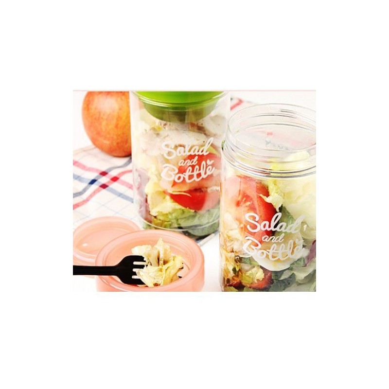 Komax Salad Bottle Set of 2, with Leak Proof Salad