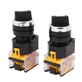 uxcell a16031500ux1771 LA38-203 AC 400V 10A 2 Position ON/Off Rotary Selector Switch Orange 2 Pcs (Pack of 2)