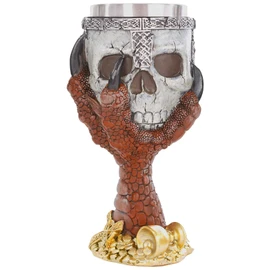 Claw of the Ruby Dragon Goblet, Skull in Red Dragon Claw, Decorative Fantasy