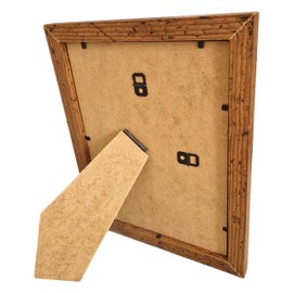 Aryllis 10x8 Photo Frame, Rustic Brown, Free-Standing and Wall Hanging Picture Frame with Perspex Front