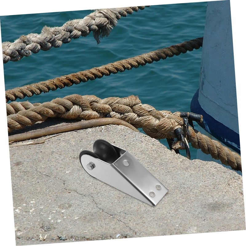 BESPORTBLE Boat Trailer Front Roller Stainless Steel Anchor Bracket Rope