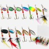 KINGFOREST 12pcs Fishing Lures Spinnerbait for Bass Trout Salmon Walleye