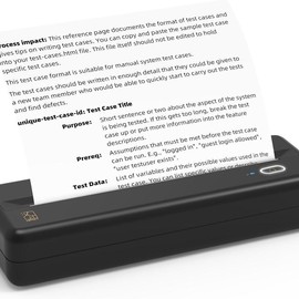 HPRT Portable Printers Wireless for Travel - MT810 Bluetooth Thermal Inkless Compact Printer, Paper Rolls Mobile Printing for Vehicles Office, Compatible with iPhone Android & Laptop portable printer inkle mobile portable wireless a4 thermal:_Black