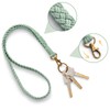 AOKSUNOVA Long White Key Fob for Hanging, Long Braided Key
