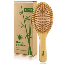 MRD MRD Hair brush, Natural Bamboo Paddle Detangling Hairbrush, Massage Scalp Thick/Thin/Curly/Dry Hair For Women & Men