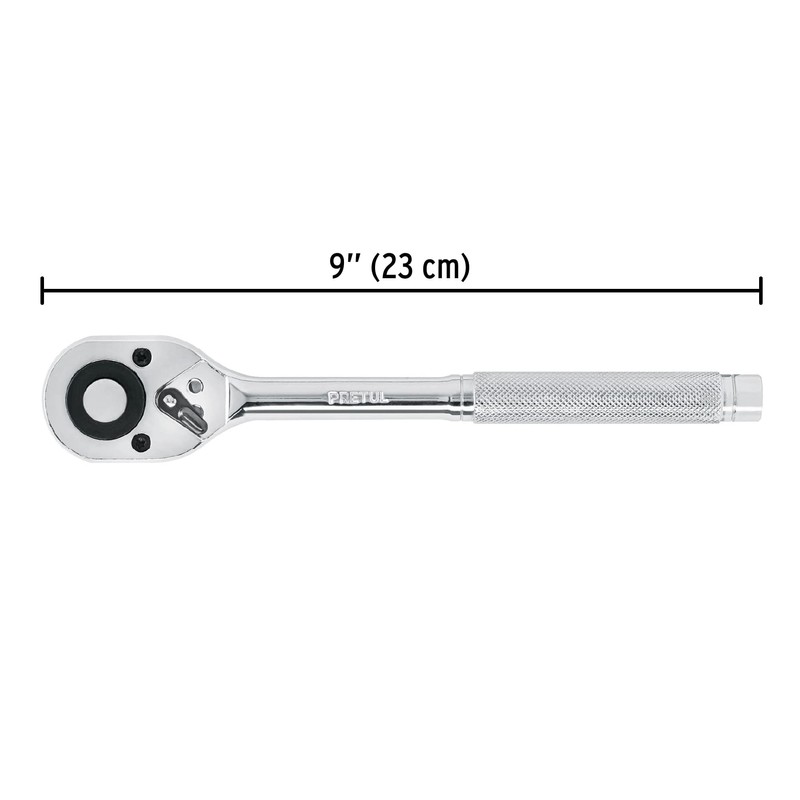 Pretul M-1252PB, Matraca liberación rápida, cabeza pera, cuadro 1/2", Pretul