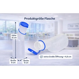 BUXMED Urine Bottle Set for Men - Urine Bottle & Holder, Pee Bottle for Men, Urine Bottle for Travel, Incontinence Men, Urinents