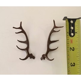 Cuckoo Clock Deer Antlers Parts 2-3/4 inches Length Stag Set of 2
