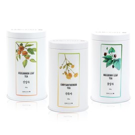 Sangrime domestic chrysanthemum tea/persimmon leaf tea/mulberry leaf tea 30g tin case (choose 1 out of 3 types) / 산그리메 국내산 국화차/감잎차/뽕잎차 30g 틴케이스 (3종 중 택1)