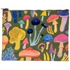Blue Q Zipper Pouch, Mushrooms. Made from 95% Recycled Material,