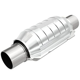 MagnaFlow Universal Catalytic Converter HM Grade Federal/EPA Compliant 99205HM - Stainless Steel 2.25in Inlet/Outlet Diameter, 13in Overall Length, No O2 Sensor - HM Replacement