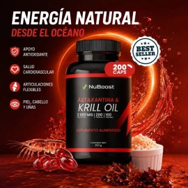 Krill Oil Astaxantina Para Rutina Diaria 100 Porciones