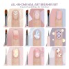 Gaoy 8 Pzs Pinceles Para Nail Art, Herramientas De Diseño...