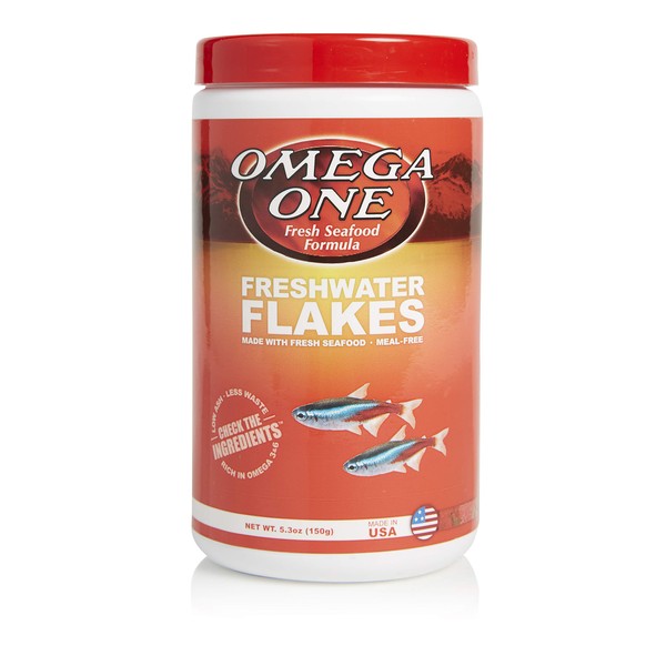 Omega One Freshwater Flakes, 5.3 oz