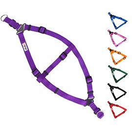 GOGO Pet Products Comfy Nylon 5/8-Inch Adjustable Easy Pet Harness, Small, Purple
