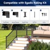 Egadis 4 Pack Aluminum Deck Railing Bracket Connector with Level