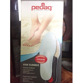 'Pedag Viva Summer Anatomical Barefoot Insole Blue (48) - Blue - 48 EU