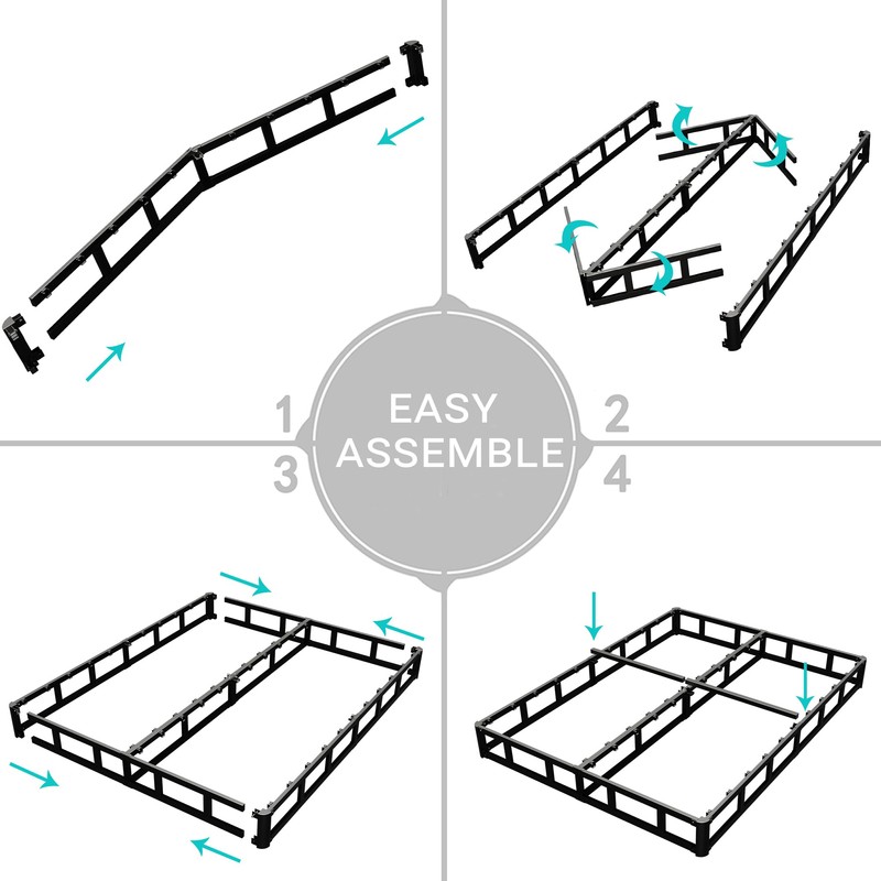 Vaciwe 4 Inch Full Box Spring Heavy Duty Metal Box