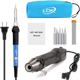 LDK Electric Soldering Iron Kit & Dual Temp Mini Heat Gun Heat Tools for Epoxy Resin, Shrink Wrap, Vinyl Wrapping, Shrink Tubing, Embossing