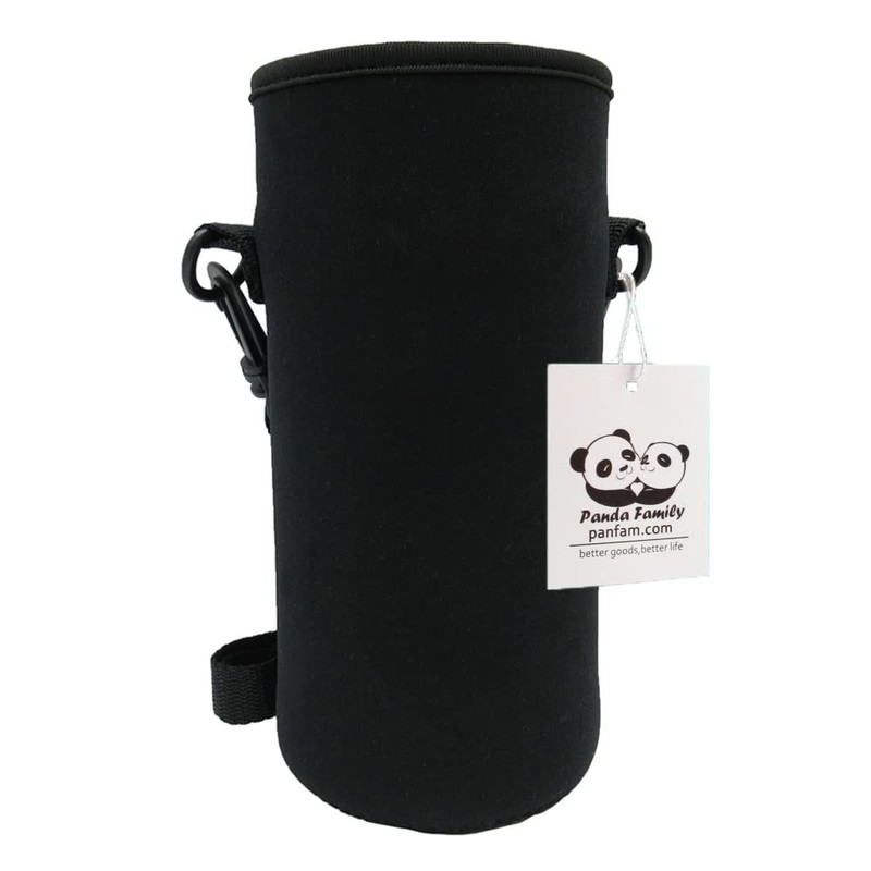 Panda Family Water Bottle Cover Case Holder with Shoulder Bottle,