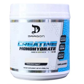 Dragon Creatina Monohidratada, 1 kg, 200 Porciones, Sin Sabor, 5 g por Porcin - Producto Original de Alta Calidad, Entrega Rápida y Segura, Garantía I