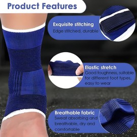 MASIOR Ankle Support Compression Sleeve for Men & Women | Running, Sports, Ligament Damage, Sprained Ankle, Achilles Tendonitis, Plantar Fasciitis | Foot Brace, Ankle Support for Football