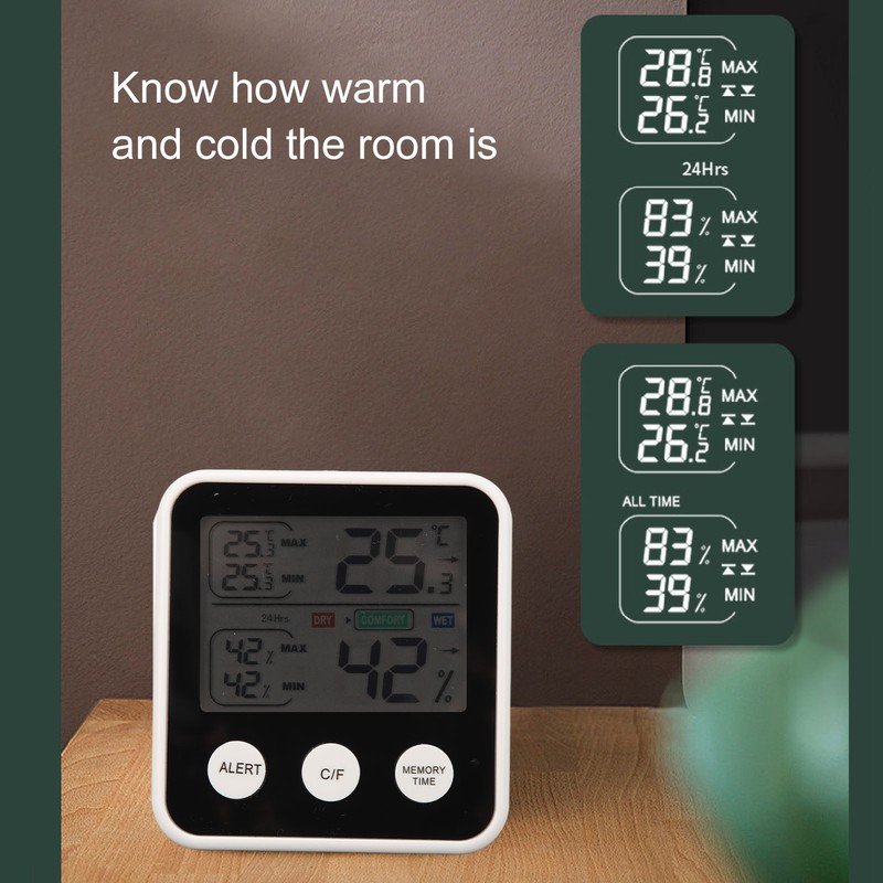 LCD Digital Display Thermometer Hygrometer Temperature Humidity Meter Gauge Hygrothermograph