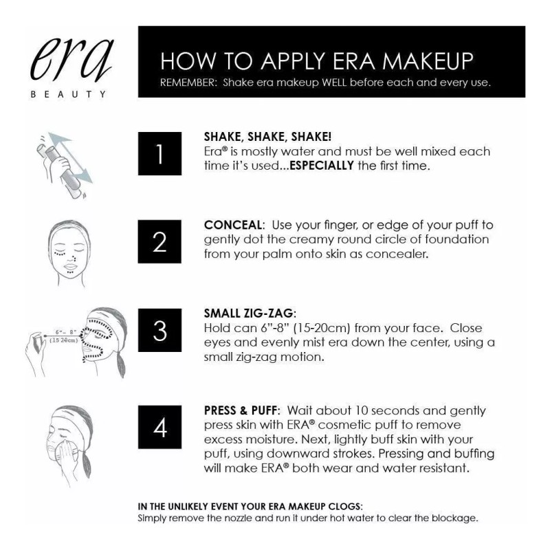 Era Everyday Aerobrush Foundation Makeup, R8 Rich Amber, 2.2