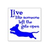CafePress Open GATE Square Sticker 3 X 3 Square Bumper