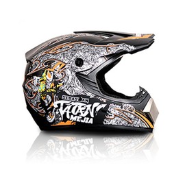 Motorcross Helmet, Off-Road Dirt Bike Helmet, ATV Helmet, Youth Motorcycle Helmet, Unisex Full-face Helmet, Comfortable and Lightweight, FMVSS-218 Safety Certified, 4 Piece Set (Large, White Magic)