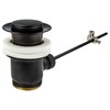tecuro Eccentric Drain and Overflow Fitting Brass Matt Black for
