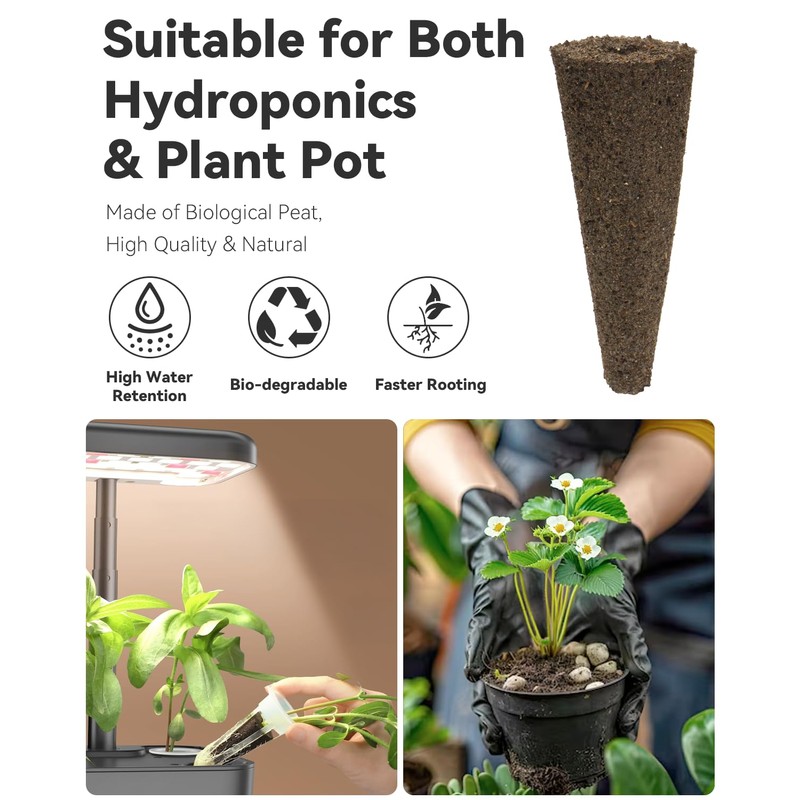 LYKOCLEAN Hydroponic Seed Pod Kit Compatible with AeroGarden, Ahopegarden, iDoo,