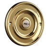 Byron Wired Bell Push Flush Mounted - Brass