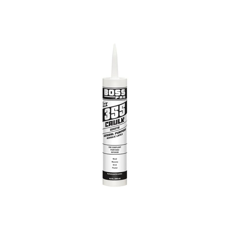 Boss 355 General Purpose Latex Caulk - White (Case of