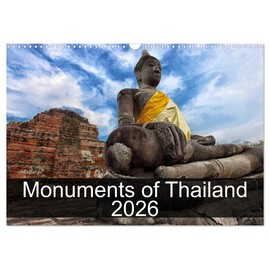 Monuments of Thailand 2026 (Wall Calendar 2026 DIN A3 Landscape), CALVENDO 12 Month Wall Calendar
