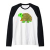 Pattern Shell Tortoise at a Snail Pace Raglan Baseball Tee