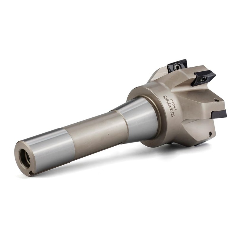 OSCARBIDE Indexable End Mill,R8 Shank,2-1/2" Cutting Dia, 6-1/4" Length, 90°,