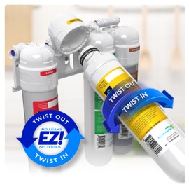 AquaticLife Twist-in Activated Carbon Block Replacement Filter Cartridge for Reverse Osmosis Deionization System RO/RODI Units