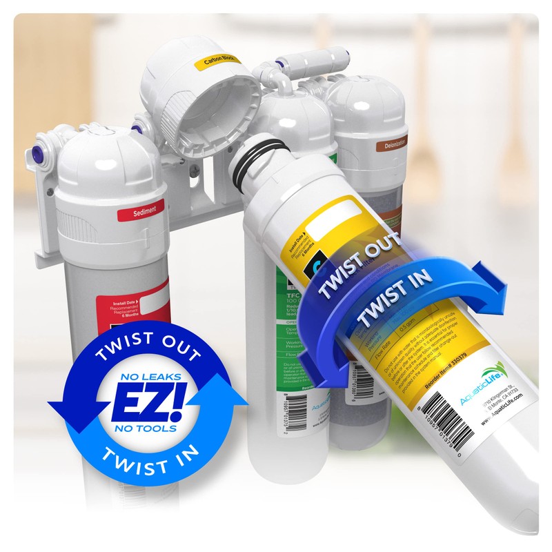 AquaticLife Twist-in Activated Carbon Block Replacement Filter Cartridge for Reverse