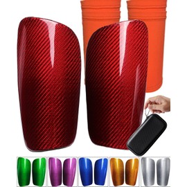 Carbon Fiber Soccer Shin Guards, with Portable Carrying Case, Super Strong, Ultra Light, Shock Resistance, Air Permeability, Suitable for Adult, Youth, Kid, Effective Protection