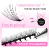 Lunamoon 800 Pieces Premade Fan Lashes, Prefabricated Fan Eyelashes, 14D