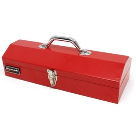 Homak Steel Hip Roof Tool Box, Red, 16 Inches