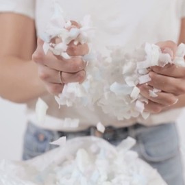 bananair Shredded Foam Flakes Crumb(50L - 1000L) for Stuffing and Filling Pillows, Stuffed Animals, Beanbags. (550 Liters)